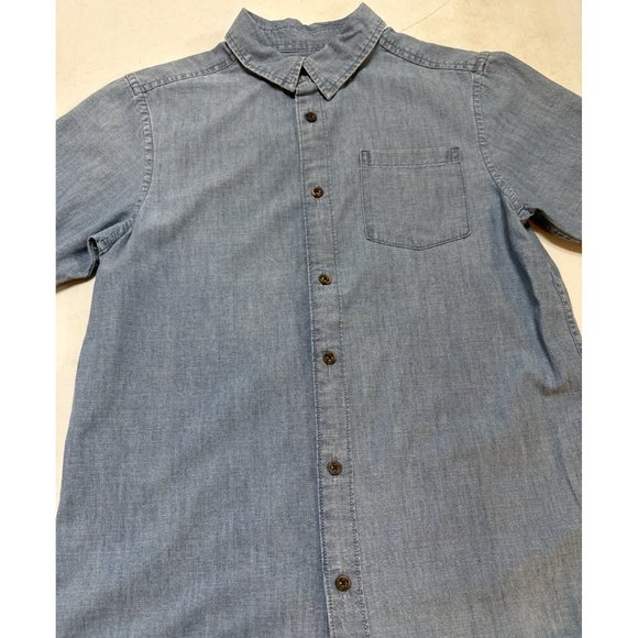 Wonder Nation Brand Light Blue Color Button-Down Shirt Cotton Boy's Size XXL(18) - Picture 3 of 11